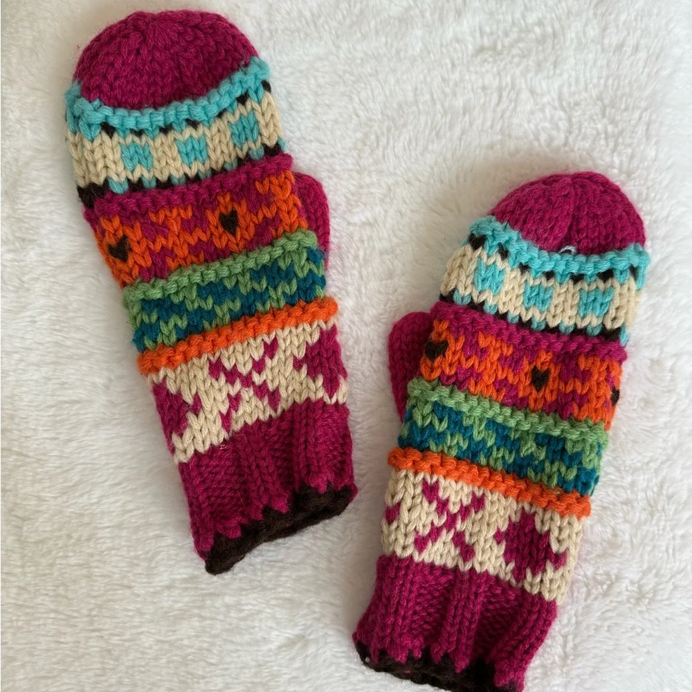 Girls Gap Knit Gloves Size S